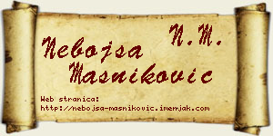 Nebojša Masniković vizit kartica